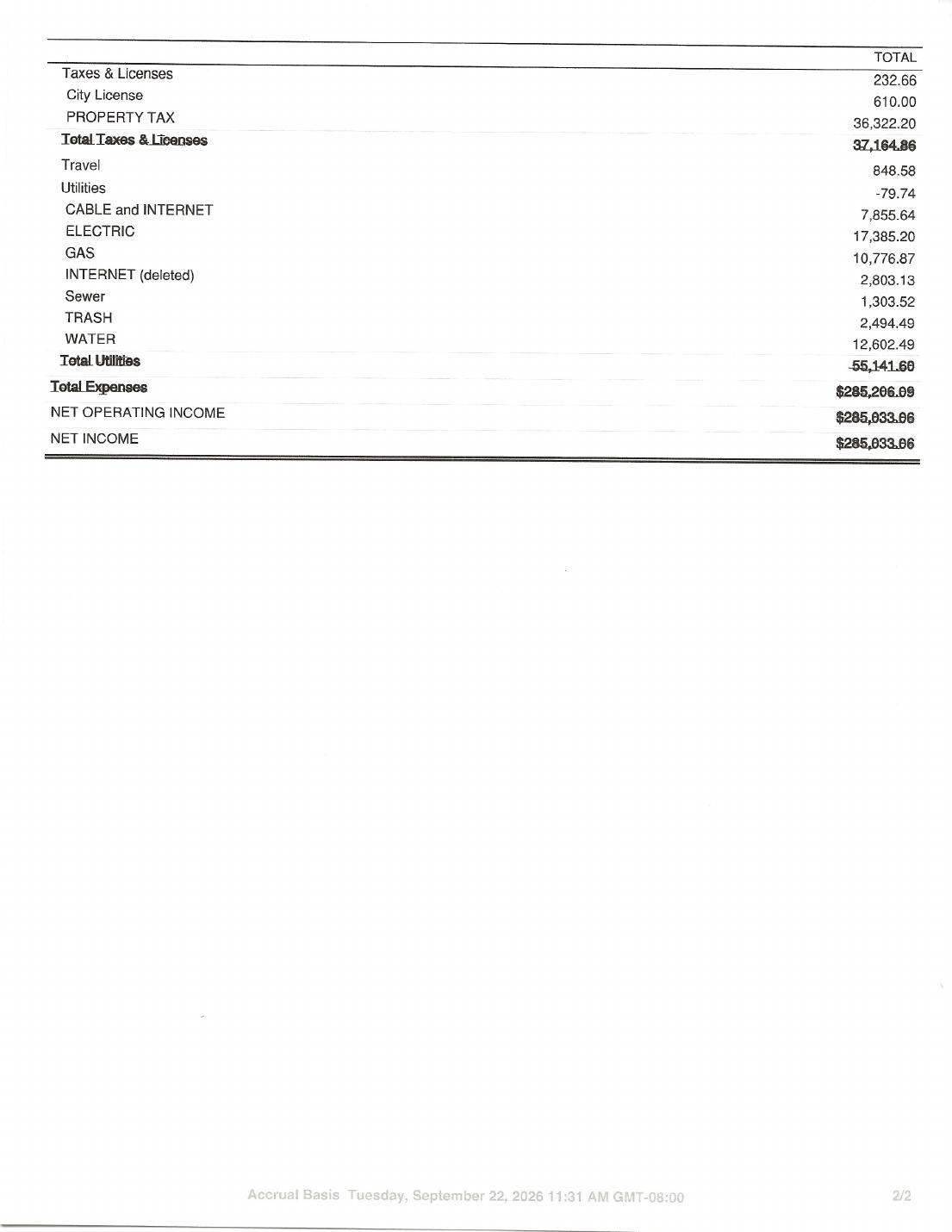 Rental history and income overview, page 3